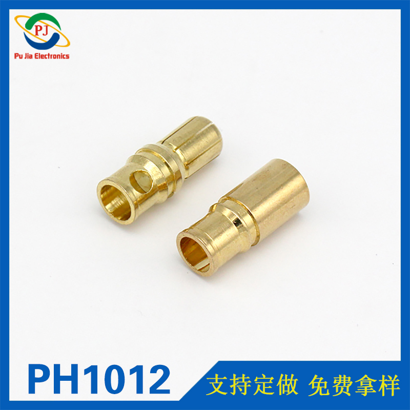 PH1012|8.0MM香蕉插頭 EC8鍍金大電流香蕉插頭尾部帶